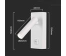 Lampe Murale 2W avec Interrupteur Blanc - Blanc Neutre 4000K - 5500K