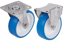 Roulettes pivotantes et fixes en Inox pour locaux sanitaires | NORELEM SAS