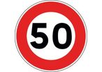 Panneau limitation de vitesse - B14 - Personnalisable