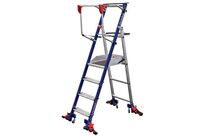 Duarib - Plate-forme de mise en rayon STEPPER 4 marches - Aluminium - Charge 150kg - Hauteur travail 2.95m