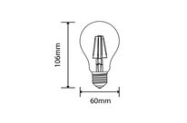Ampoule LED E27 Dimmable 6W A60 Filament