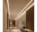 Profilé Aluminium encastré 2m pour Ruban LED Double Couvercle Blanc Opaque - Pack de 5