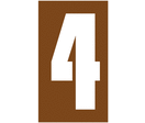 Pochoir chiffre 4