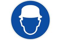 Panneau Obligation de porter un casque - Rigide Ø80mm - 4020624