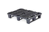 Palettes en plastique ref QP6080LB3RR, light, 800 x 600 x 145, 3 semelles