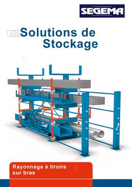 Rayonnage à tiroirs sur bras pour charges longues