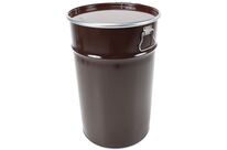 Manutan Expert - Fût Conique Métal 60L Ouverture Totale Marron - Recyclable 100% - Garantie 10 ans