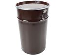 Manutan Expert - Fût Conique Métal 60L Ouverture Totale Marron - Recyclable 100% - Garantie 10 ans