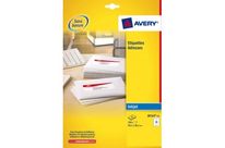 Etiquette Adresse Blanche Avery 63,5 x 38,1 Boite de 2100 J8160