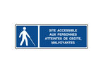 Panneau horizontal site accessible aux aveugles