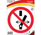 Panneau Ne pas commuter - Vinyle adhésif Ø180mm - 4035765