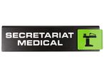 Plaquette de porte Secretariat medical - Europe design 175x45mm - 4261188