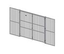 Troax - Porte Battante Grillagée UX 450 - Gris 2.20m x 1.20m - Acier, Fermeture à Clé, Éco-responsable