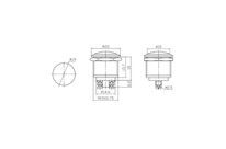 Bouton Poussoir Métallique 2A 250V Chrome