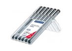 Stylos feutre Staedtler Pigment Liner  assortis Pochette de 4