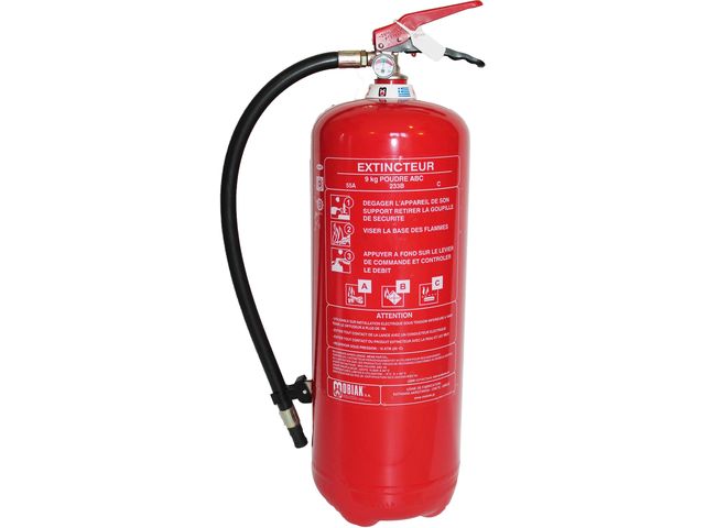 Extincteur à poudre ABC capacité 9 Kg