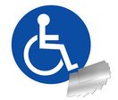 Panneau Logo handicapé - Alu Ø180mm - 4011172