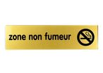 Plaquette Zone non fumeur - Plexiglas or 170x45mm - 4491325