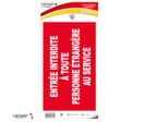 Panneau Entrée interdite a toute personne étrangère au service - Adhésif 330x200mm - 4037851