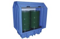 Armoire PE fermée pour 2 barils MW Tools OQP2