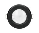 Support Spot GU10/MR16 Encastrable Rond Acier Noir