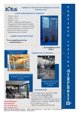 Portique antivol SYMPHONY III RF 8.2 MHz