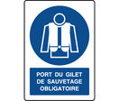 Panneau vertical port du gilet de sauvetage obligatoire