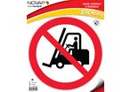 Panneau Interdit aux véhicules de manutention - Vinyle adhésif Ø300mm - 4031712