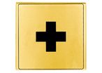 Plaquette Centre de soins - Plexiglas or 90x90mm - 4500133