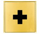 Plaquette Centre de soins - Plexiglas or 90x90mm - 4500133