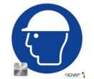 Panneau Aluminium Casque de protection obligatoire - Novap