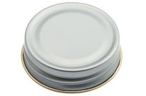 Bouchon/Couvercle fer blanc vissant à bord roulé