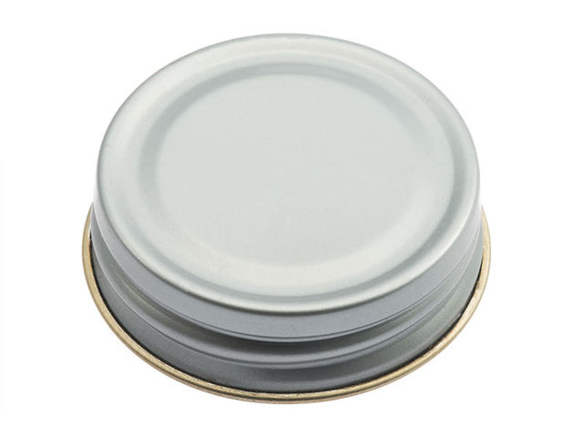 Bouchon/Couvercle fer blanc vissant à bord roulé