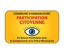Panneau participation citoyenne avec nom (modèle 1)