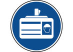 Panneau d'obligation du port du badge