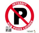 Panneau Aluminium Parking interdit aux poids lourds - Novap