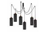 Suspension LED 'Villiers-le-Duc' 80' noir 6x E27 | G012483