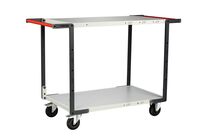 Servantes Flatpack 2 plateaux mélaminé double poignées 250 kg