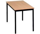 Manutan Expert - Table de réunion rectangulaire 120x60 cm Hêtre - 5 personnes - Pieds noirs acier - Garantie 10 ans