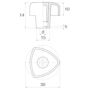 Corps plastimont triangulaires CO 195 - produit présenté par BÜLTE PLASTIQUES