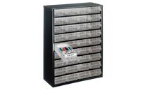 Bloc métallique à tiroirs transparents série 150, 36 tiroirs A