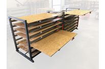 Tiroirs coulissants bois - Façade de grandes dimensions