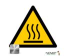 Panneau Danger Surface chaude - Alu triangle 100mm - 4010182