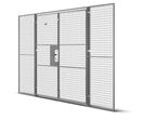 Troax - Porte Battante Grillagée UX 450 - Gris Acier 2.20m x 1m - Fermeture à Clé - Éco-responsable