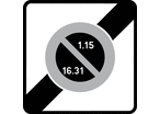 Panneau fin zone de stationnement alterné B50b