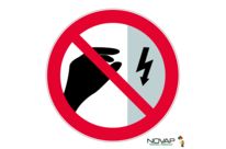 Panneau Interdit de toucher boîtier sous tension - Novap