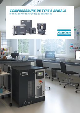 Compresseurs exempts d'huile à spirale SF 1-6 (1,5-5,5 kW) et SF+ 2-22 (2,2-,22 kW)