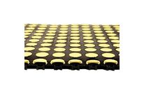 Wattelez - Dalle Antifatigue Milieu Sec Pastilles Jaunes - 50x50cm - Caoutchouc - Usage Très Intensif