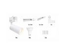 Kit Rail LED Triphasé en L + 5 Spots GU10 Blanc - 300 cm - Blanc Neutre (4000K - 5500K)