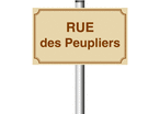 Panneau de rue émail 450 x 250 mm 2 listels